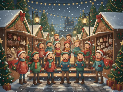 image of a puppet show for children at the amusement park