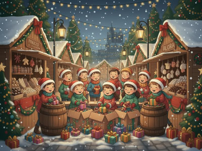 image of a puppet show for children at the amusement park