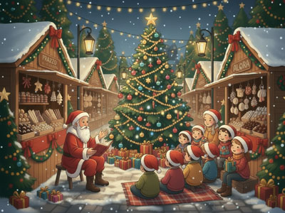 image of a puppet show for children at the amusement park